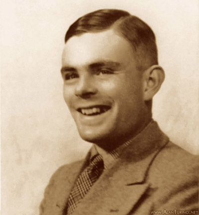 Alan M. Turing. Turing made numerous fundamental contributions to code-breaking, and he is the originator of the modern (&#39;stored-program&#39;) computer.18 - 030109-17